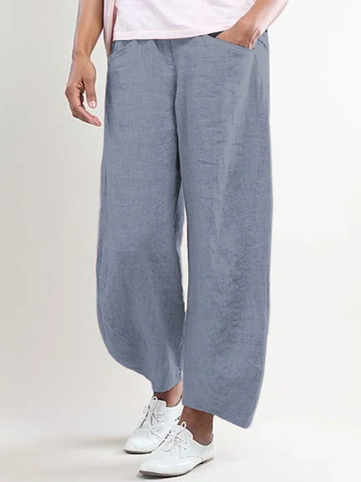 Pantalón Lino Hombre Clásico Bolsillos - Vestiria