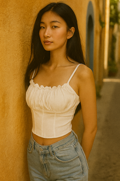 Top Mujer Sin Mangas Florales Verano - Clara Moda