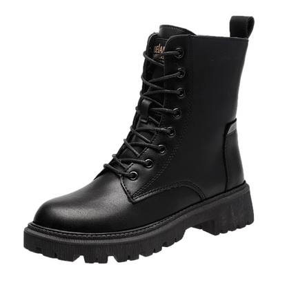 Botas Invierno Negras de Cuero Elegantes