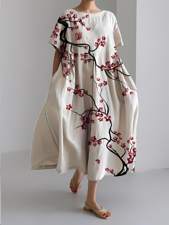 Vestido Largo Floral Estampado Mujer - Vestiria