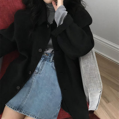 Chaquetón de lana cálido invernal para mujer
