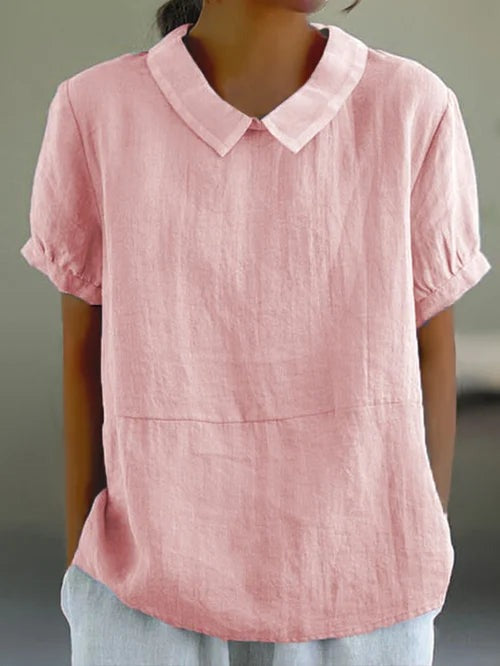 Blusa femenina ligera manga corta verano