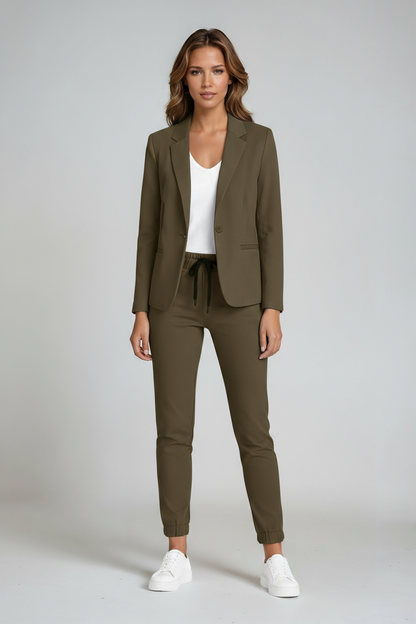 Traje Mujer Chaqueta Pantalón Elegante Slim
