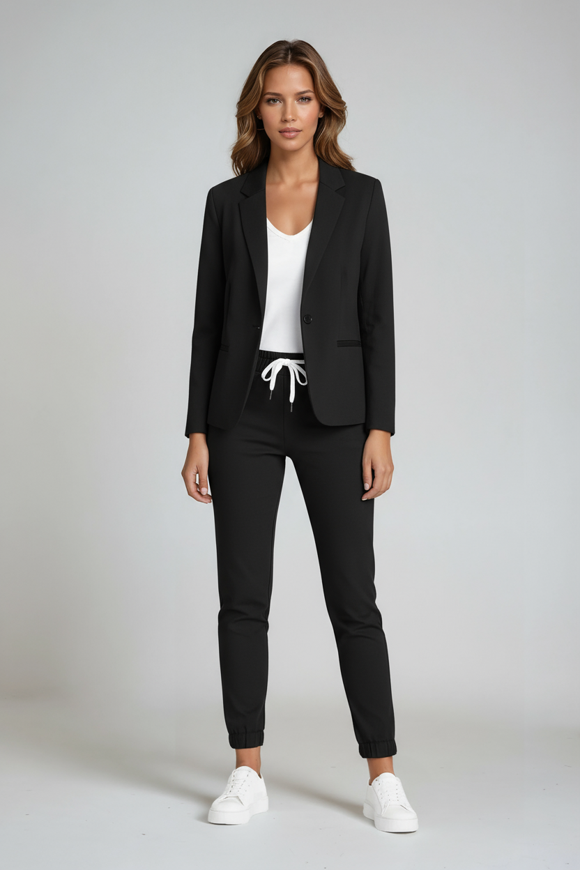 Traje Mujer Chaqueta Pantalón Elegante Slim