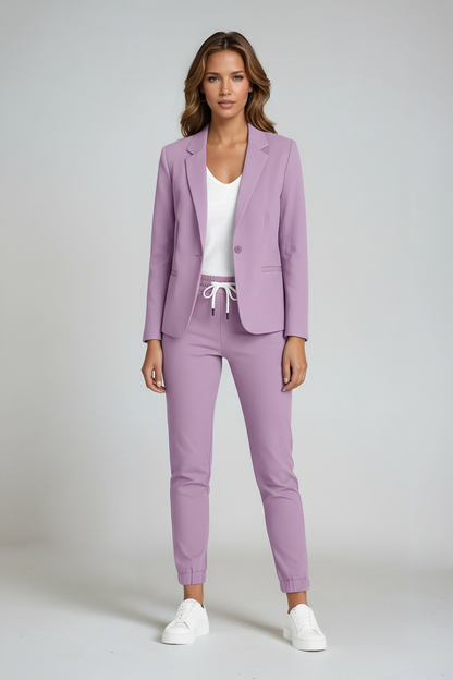 Traje Mujer Chaqueta Pantalón Elegante Slim