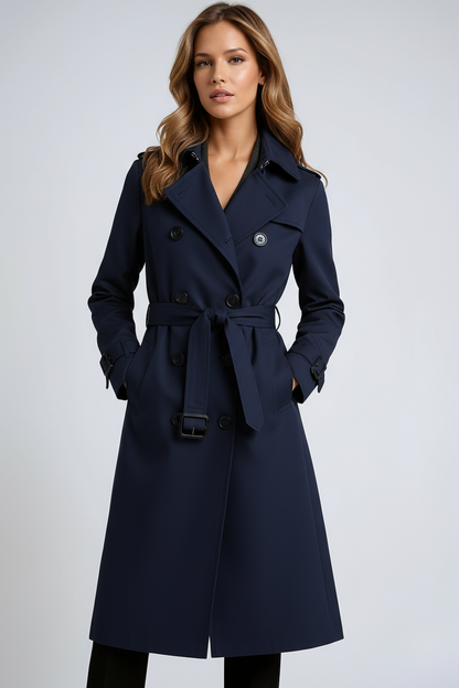 Chaquetón mujer elegante con cinturón ajustable
