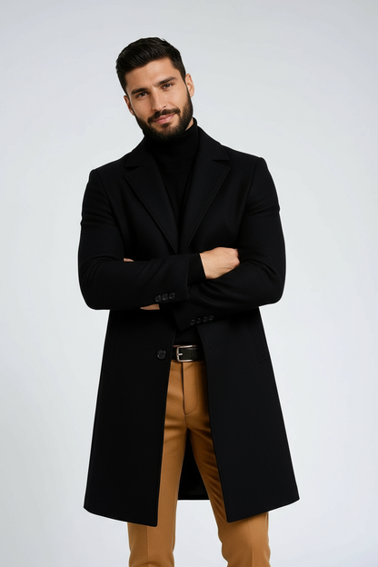 Chaquetón de invierno hombre abrigo largo cálido