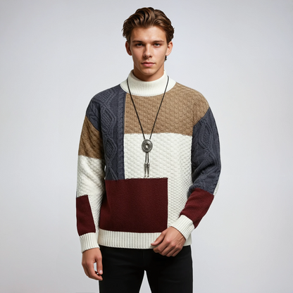 Jersey Hombre Cuello Alto Estampado Actualizado - Vestiria