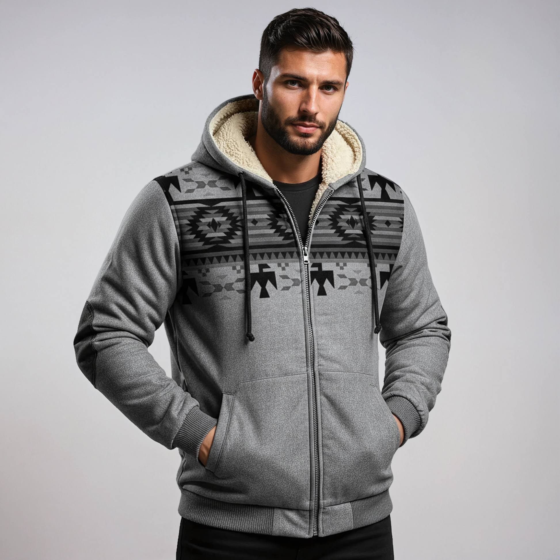 Chaqueta Hombre Invierno Estampado Cálido - Vestiria