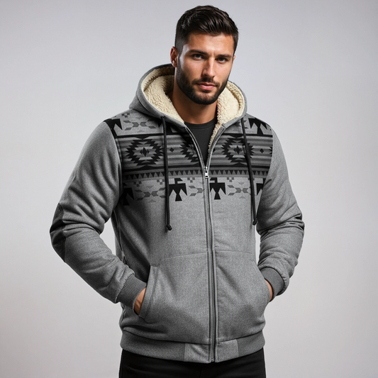 Chaqueta Hombre Invierno Estampado Cálido - Vestiria