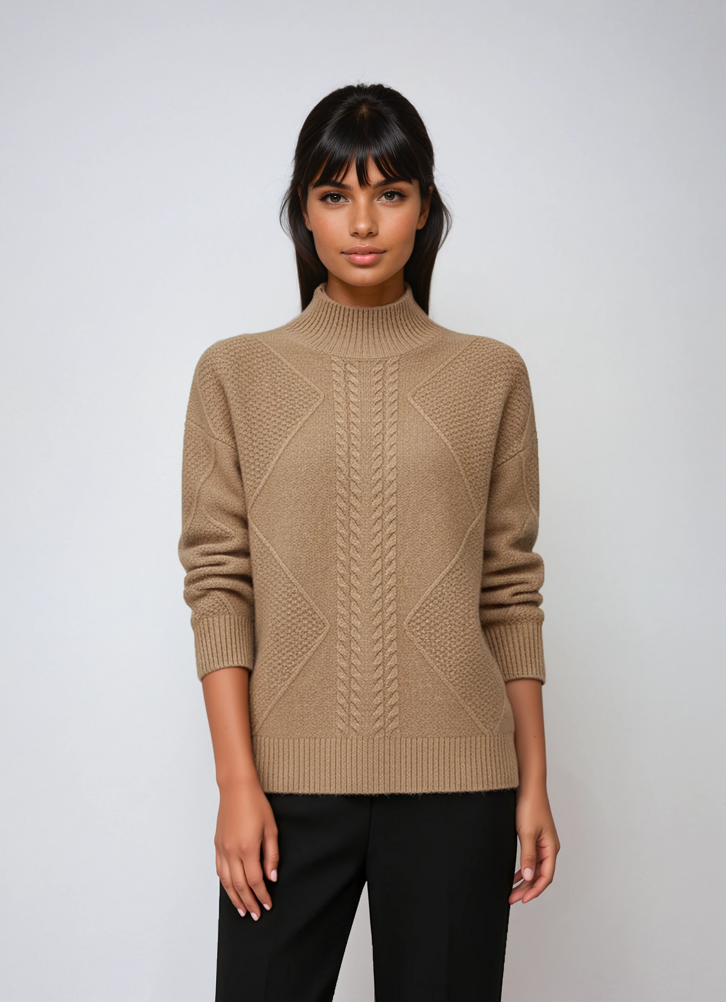 Jersey Mujer Cuello Alto Diseño Otoño - Vestiria