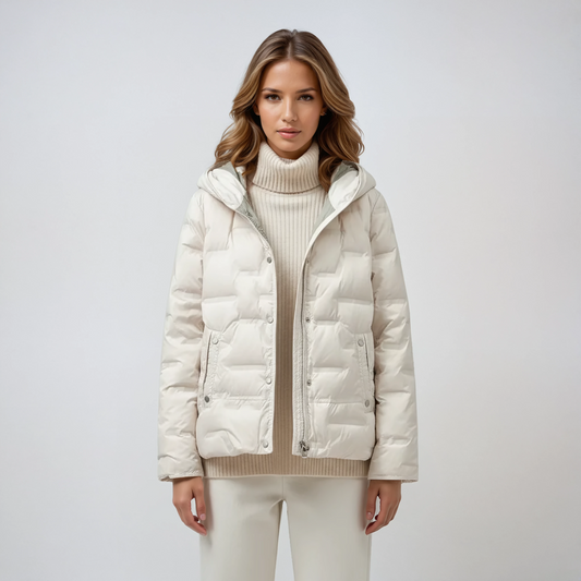 Chaquetón invernal acogedor para mujer con capucha - Vestiria