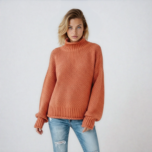 Sudadera mujer cuello alto manga larga EVYNA - Vestiria