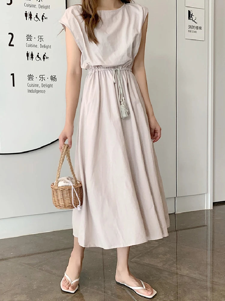 Vestido Midi Floral con Borlas Elegante