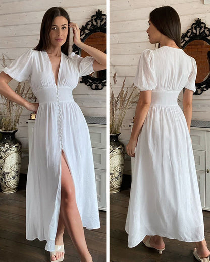 Vestido Mujer Cuello V Abierto Sexy - Vestiria