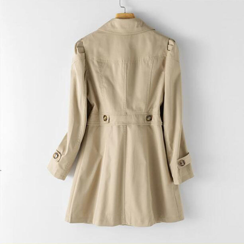 Abrigo Gabardina Mujer Elegante Midi - Vestiria