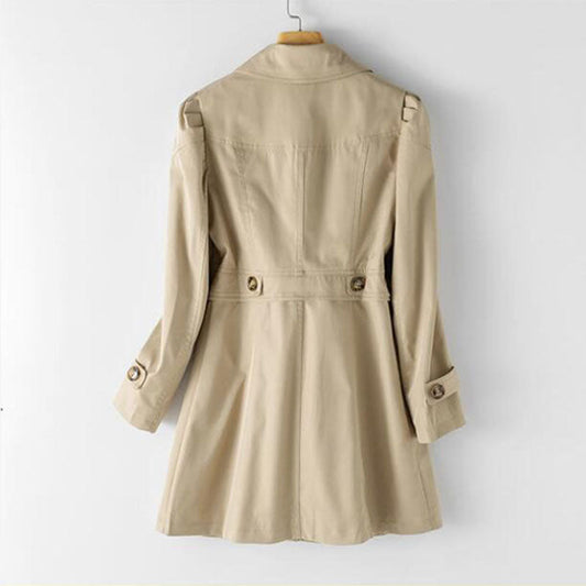 Abrigo Gabardina Mujer Elegante Midi - Vestiria