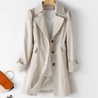 Abrigo Gabardina Mujer Elegante Midi