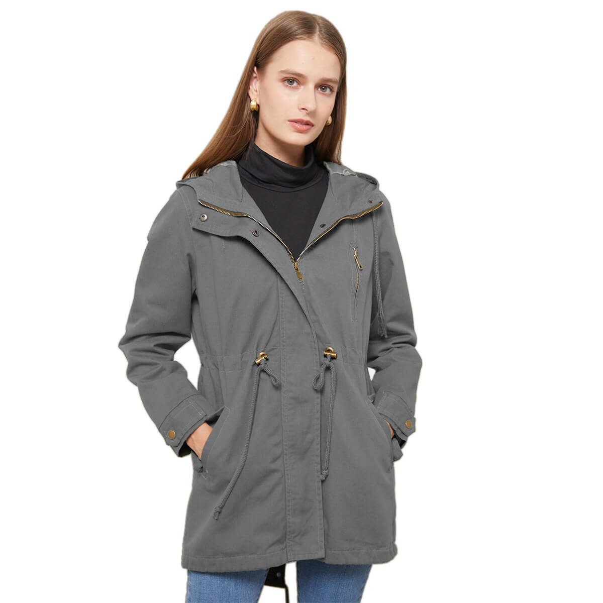 Chaqueta Parka Impermeable con Capucha