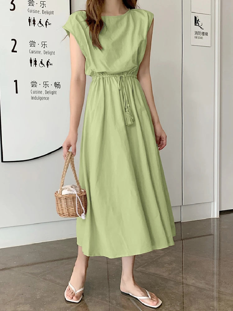 Vestido Midi Floral con Borlas Elegante