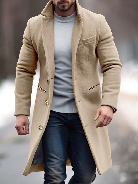 Abrigo de Lana Cuello Alto Hombre - Vestiria