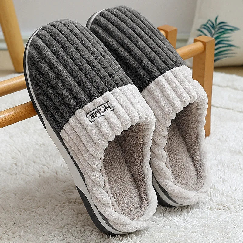 Zapatillas de Piel Rayadas Hombre Acogedoras - Vestiria