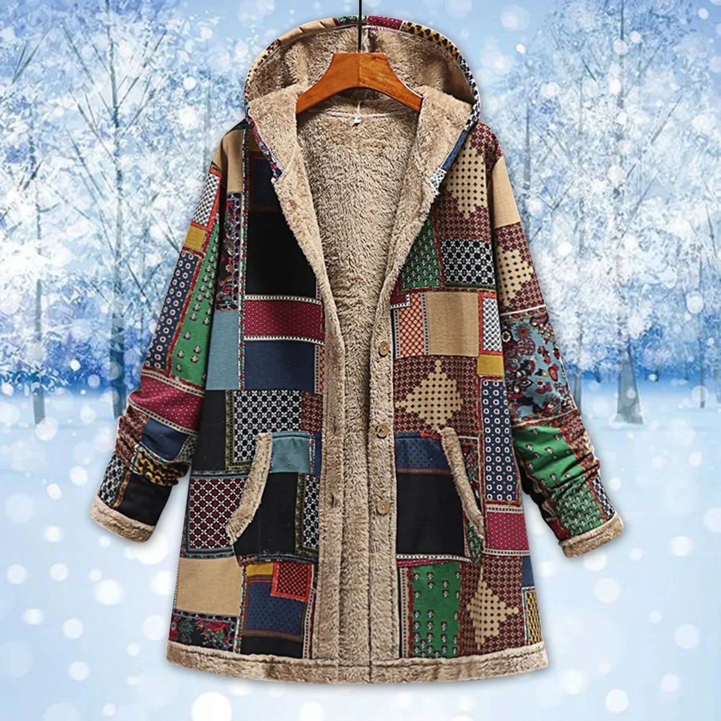 Chaqueta Polar Mujer Acolchada y Elegante