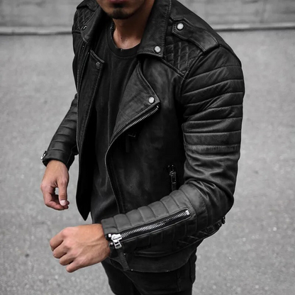 Chaqueta Cuero Hombre Clásica y Resistente - Vestiria