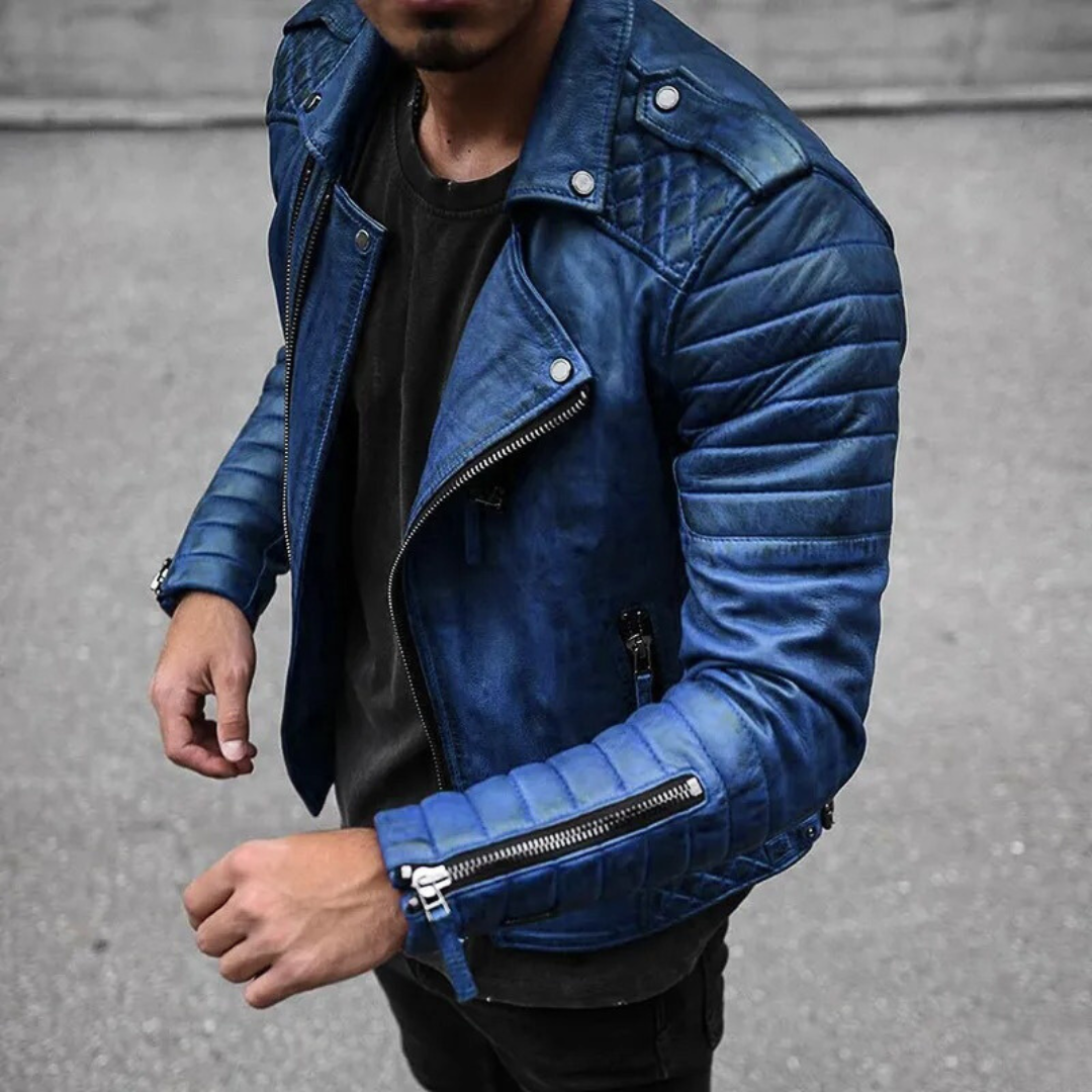 Chaqueta Cuero Hombre Clásica y Resistente