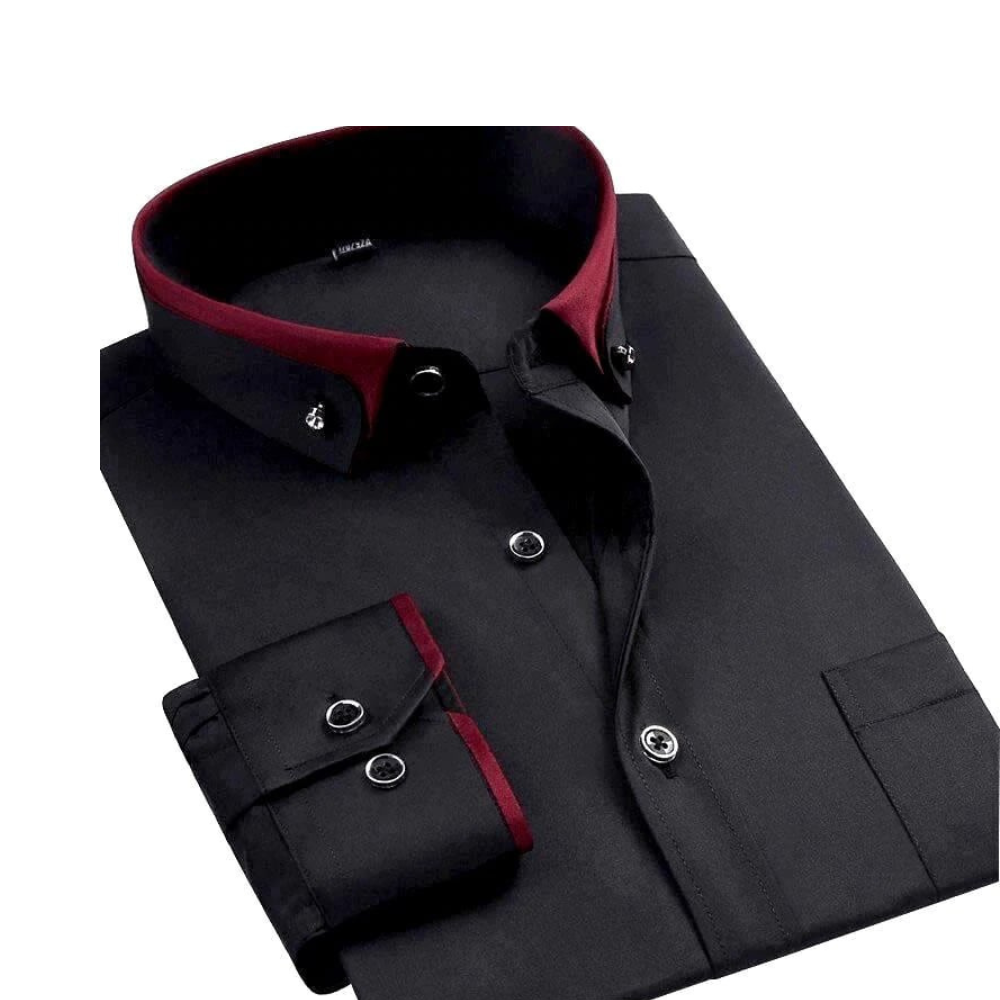 Camisa Hombre Cuello Contraste Moderna - Vestiria