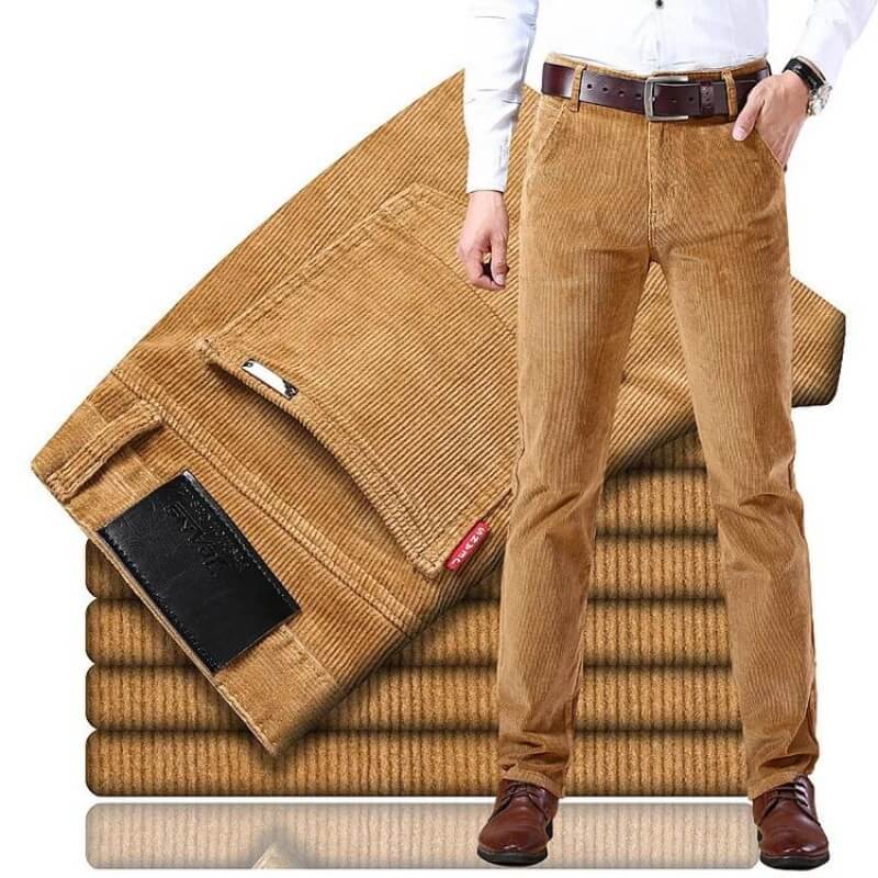 Pantalón de pana elegante mujer corte básico