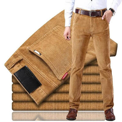 Pantalón de pana elegante mujer corte básico