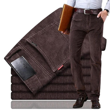 Pantalón de pana elegante mujer corte básico