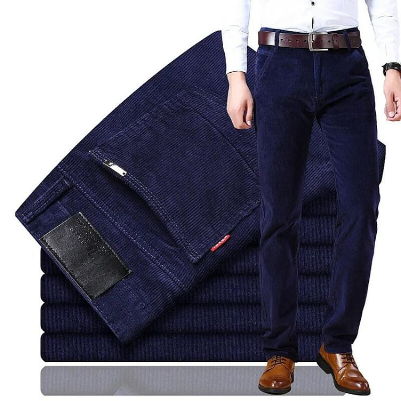 Pantalón de pana elegante mujer corte básico