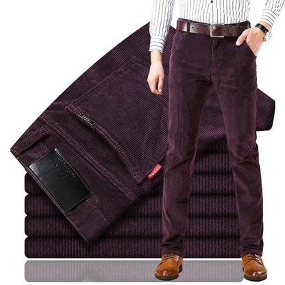 Pantalón de pana elegante mujer corte básico