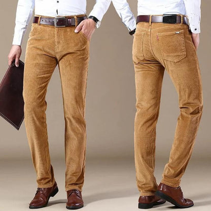 Pantalón de pana elegante mujer corte básico - Vestiria