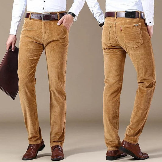 Pantalón de pana elegante mujer corte básico - Vestiria