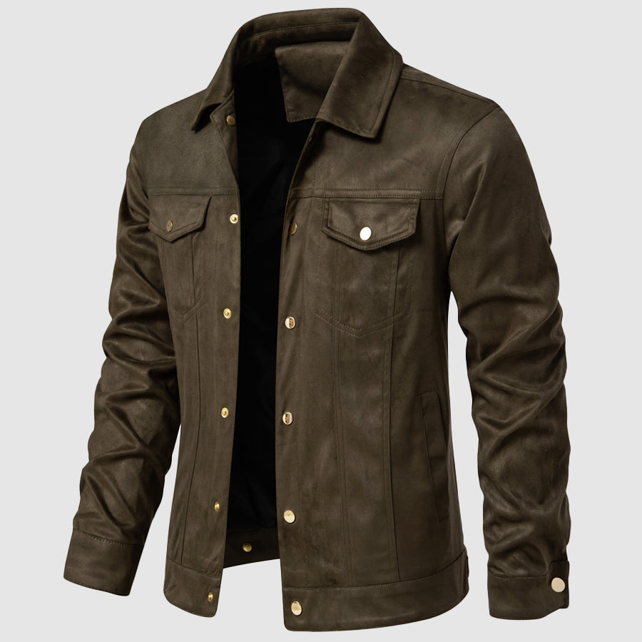 Chaqueta Cuero Vintage Clásica