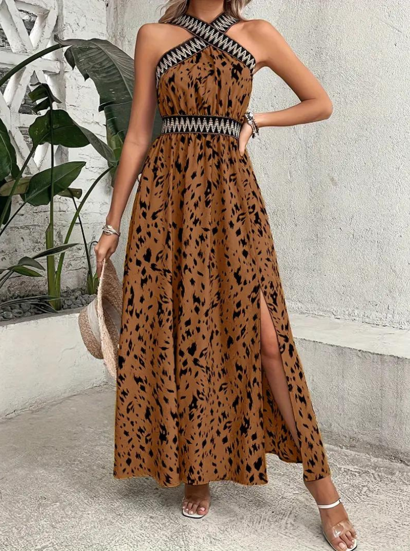 Vestido Boho Elegante Sin Mangas