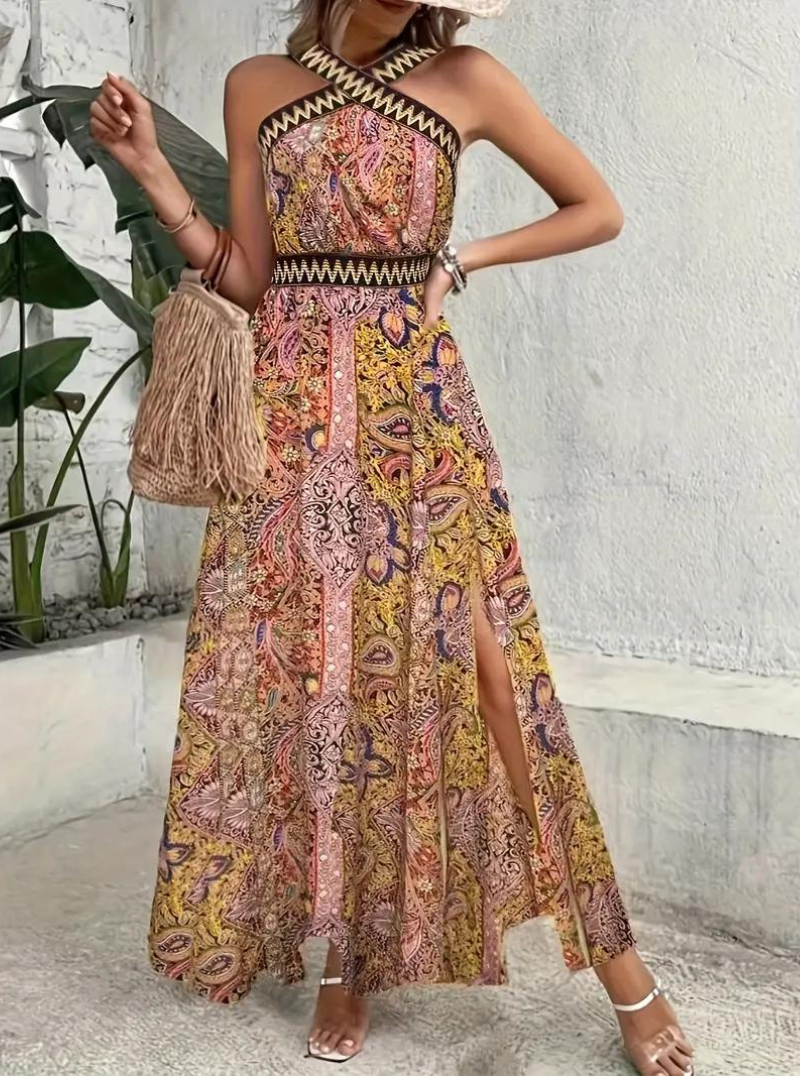 Vestido Boho Elegante Sin Mangas - Vestiria