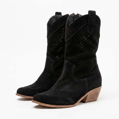 Botas Mujer Tacón Alto Perforación Elegante