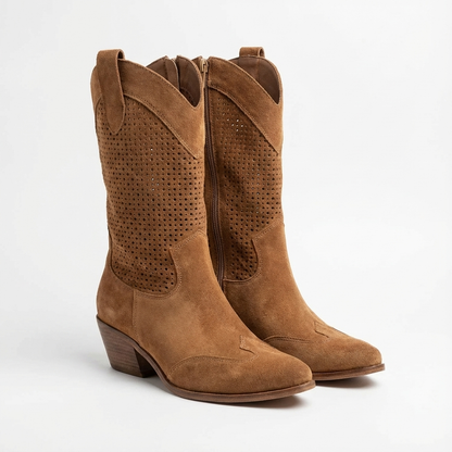 Botas Mujer Tacón Alto Perforación Elegante