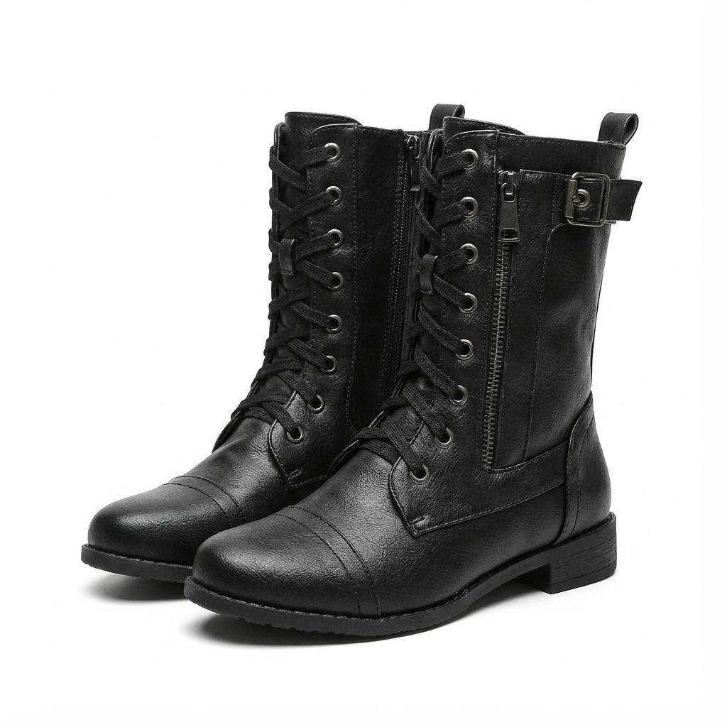 Botas Mujer Cuero Cordones Clásicas