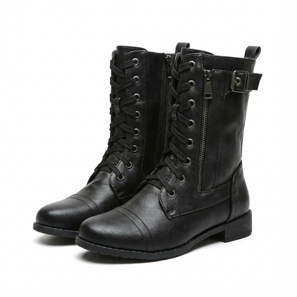 Botas Mujer Cuero Cordones Clásicas