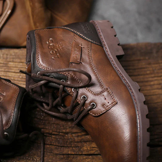 Botas Cuero Auténticas Estilo Rústico - Vestiria