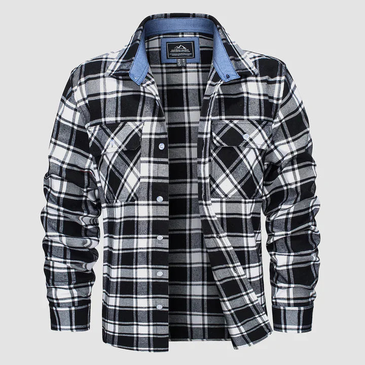 Camisa Cuadriculada Manga Larga Hombre - Vestiria