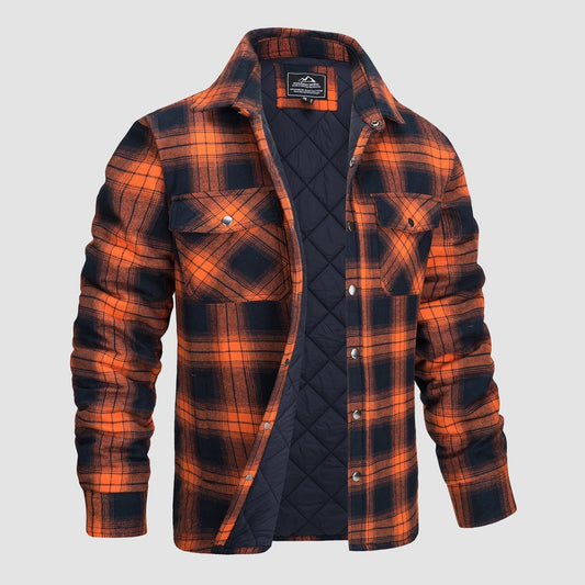 Chaquetón de Cuadros Hombre Clásico con Bolsillos - Vestiria