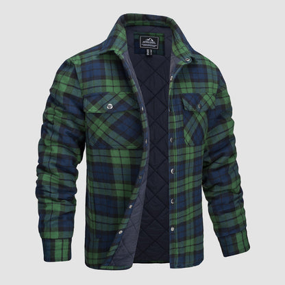 Chaquetón de Cuadros Hombre Clásico con Bolsillos