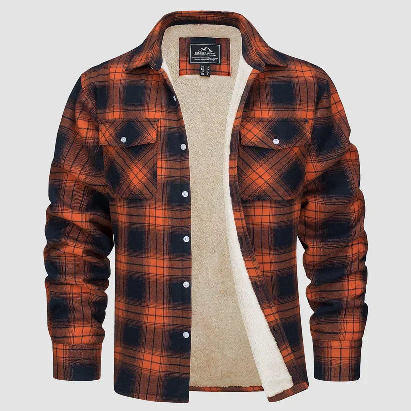 Chaqueta Cuadros Hombre Forro Polar