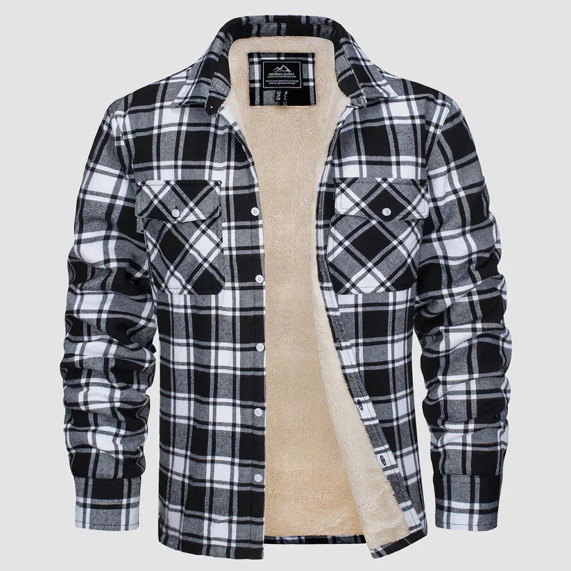Chaqueta Cuadros Hombre Forro Polar
